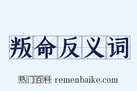 叛命反义词是什么意思的图片